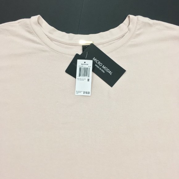 Magaschoni ~ Peru Micro Modal Double Layer Crew Neck Sweater Pullover - Picture 4 of 10